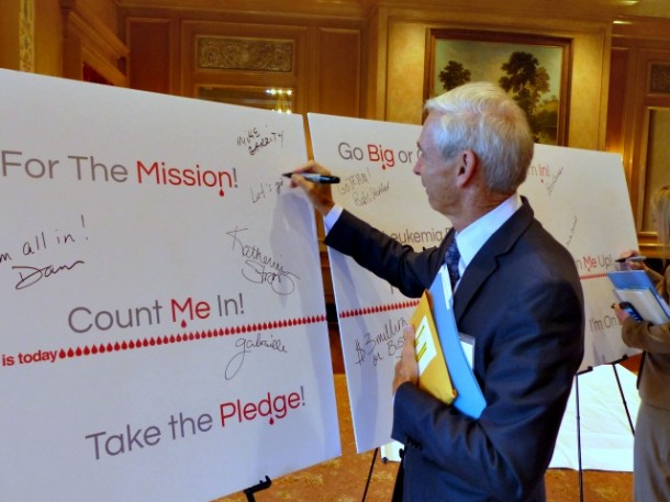 Dave Kay of Cross-Country Consulting takes the pledge to help raise $3 million for LLS’s mission