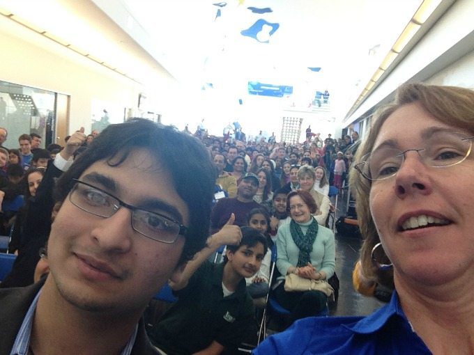 Archis and Dr. Sandy Magnus, Selfie at the STEM Symposium 