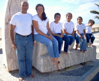 Carlos Fernandes of Salient Federal Solutions with his family while on travel. 