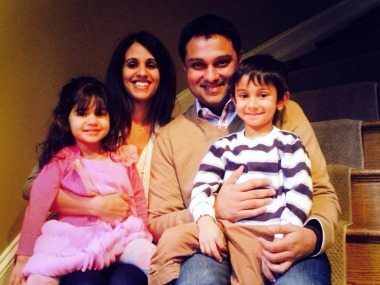 Mehul Sanghani (Octo Consulting) with his family.