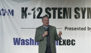 Virginia Senator Tim Kaine addresses STEM Symposium attendees