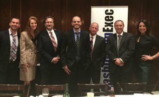 From left, Frank Konkel (Government Executive), Sheila Blackwell (Decision Sciences), Larry Rosenfeld (Sage Communications), Aaron Gregg (The Washington Post), Alan Hill (Serco), Andrew Bryden (SRA International) and Eileen Cassidy Rivera (Harris)