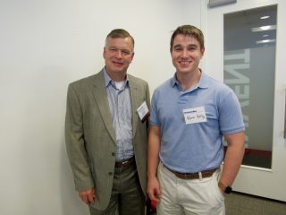 Event sponsor Dennis Kelly (IOMAXIS) and his son Kevin Kelly.