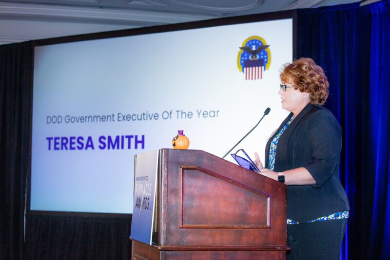 Defense Logistics Agency's Teresa Smith won WashingtonExec's Pinnacle Award for DOD Government Executive of the Year on Oct. 31.